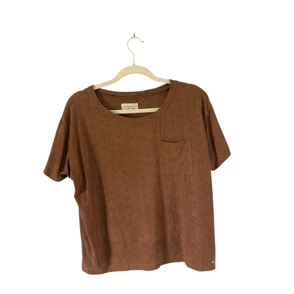 Denim & Supply Ralph Lauren women’s brown faux suede size small western boho